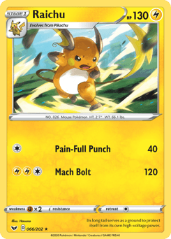 Raichu 66 — Sword & Shield