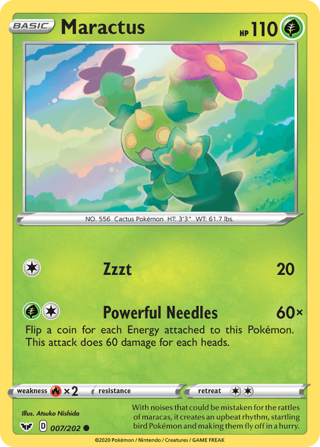 Carta Maractus 7/202 do set Sword & Shield — Pokémon TCG | Bynx