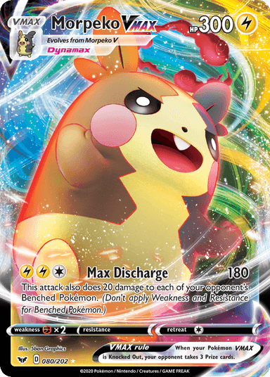 Carta Morpeko VMAX 80/202 do set Sword & Shield — Pokémon TCG | Bynx