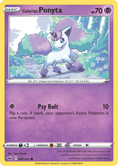 Galarian Ponyta 81 — Sword & Shield