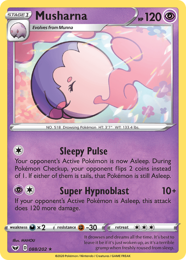 Carta Musharna 88/202 do set Sword & Shield — Pokémon TCG | Bynx