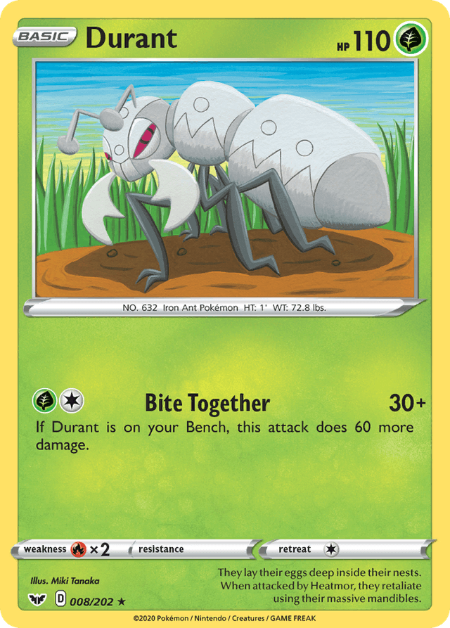 Carta Durant 8/202 do set Sword & Shield — Pokémon TCG | Bynx
