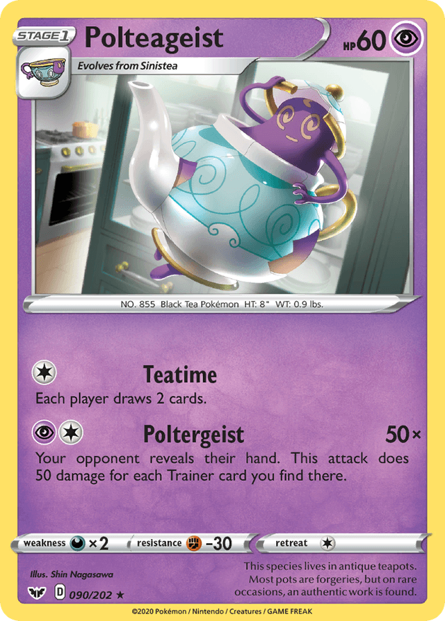 Carta Polteageist 90/202 do set Sword & Shield — Pokémon TCG | Bynx