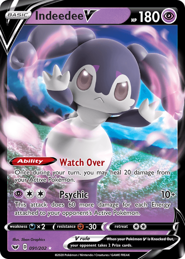 Carta Indeedee V 91/202 do set Sword & Shield — Pokémon TCG | Bynx