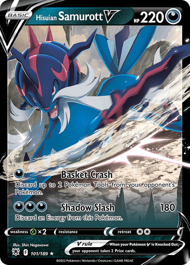 Carta Hisuian Samurott V 101/189 do set Astral Radiance — Pokémon TCG | Bynx