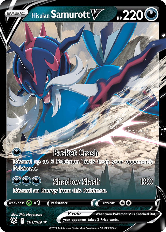 Carta Hisuian Samurott V 101/189 do set Astral Radiance — Pokémon TCG | Bynx