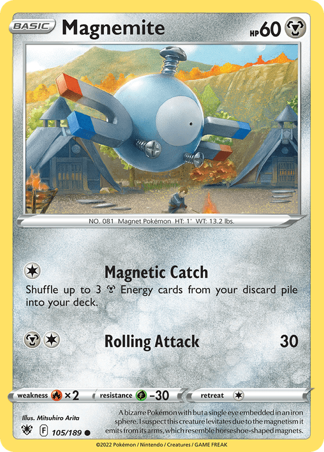 Carta Magnemite 105/189 do set Astral Radiance — Pokémon TCG | Bynx