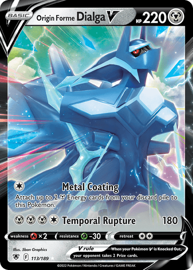 Carta Origin Forme Dialga V 113/189 do set Astral Radiance — Pokémon TCG | Bynx