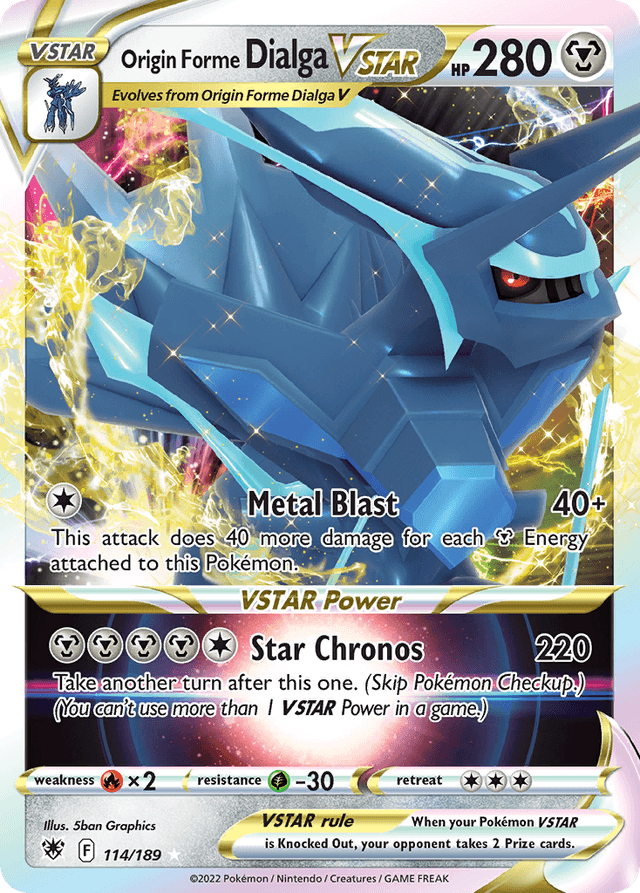 Carta Origin Forme Dialga VSTAR 114/189 do set Astral Radiance — Pokémon TCG | Bynx