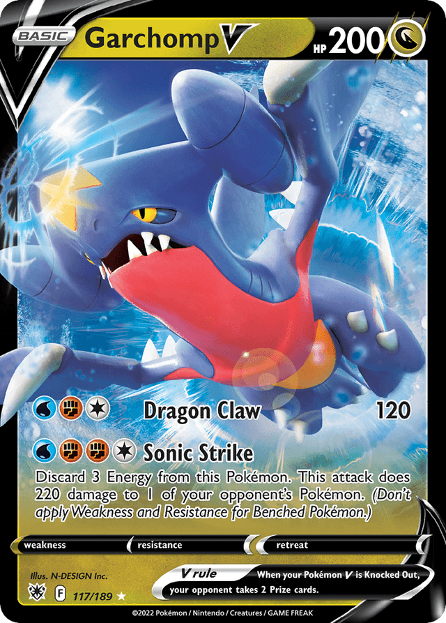 Carta Garchomp V 117/189 do set Astral Radiance — Pokémon TCG | Bynx