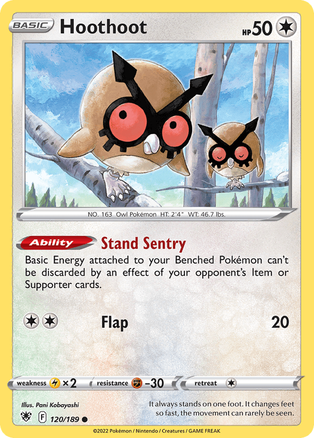 Carta Hoothoot 120/189 do set Astral Radiance — Pokémon TCG | Bynx