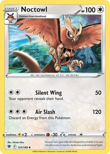 Carta Noctowl 121/189 do set Astral Radiance — Pokémon TCG | Bynx