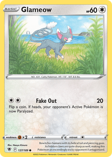 Carta Glameow 127/189 do set Astral Radiance — Pokémon TCG | Bynx