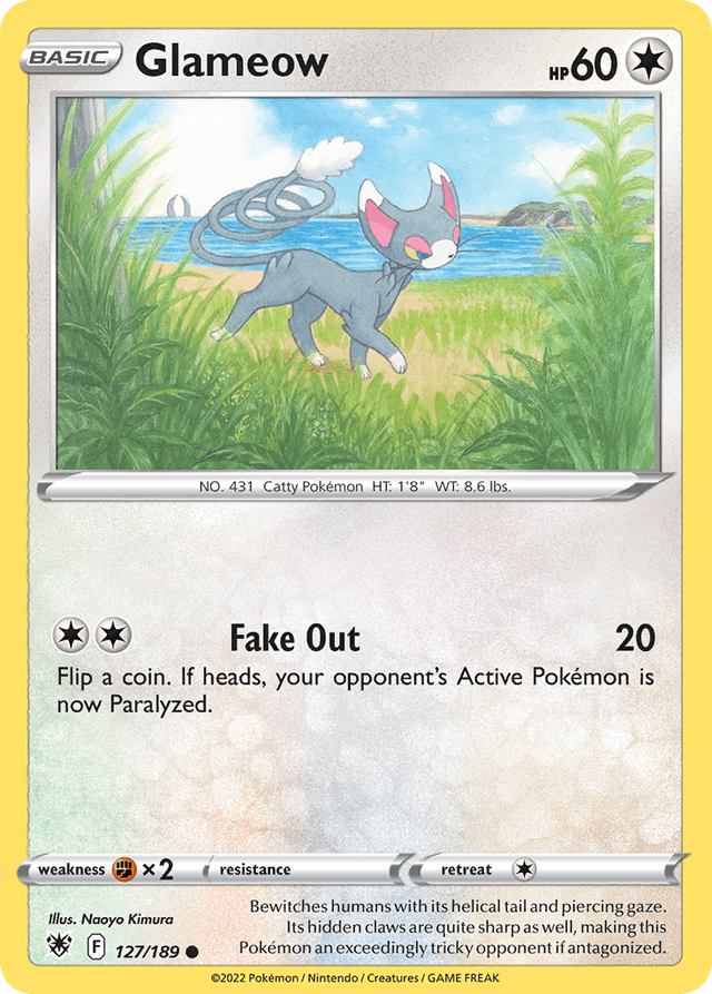 Carta Glameow 127/189 do set Astral Radiance — Pokémon TCG | Bynx