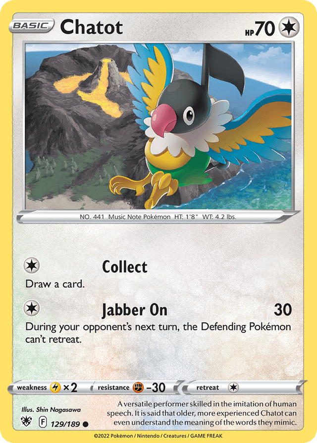 Carta Chatot 129/189 do set Astral Radiance — Pokémon TCG | Bynx