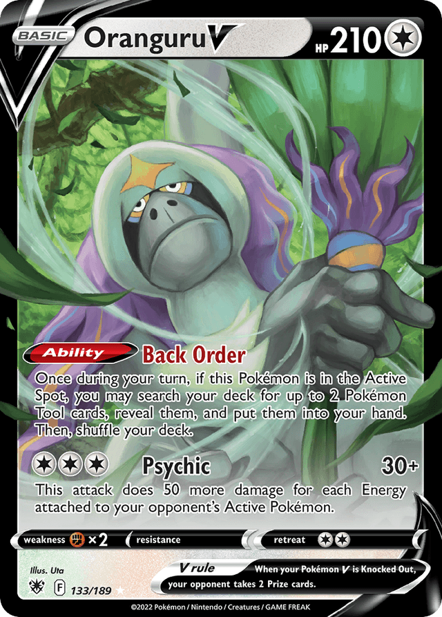 Carta Oranguru V 133/189 do set Astral Radiance — Pokémon TCG | Bynx