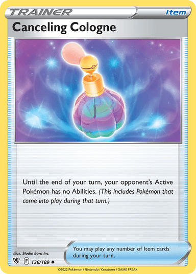 Carta Canceling Cologne 136/189 do set Astral Radiance — Pokémon TCG | Bynx
