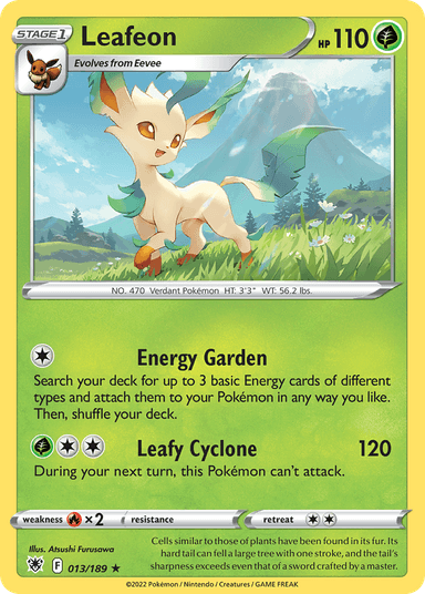 Carta Leafeon 13/189 do set Astral Radiance — Pokémon TCG | Bynx