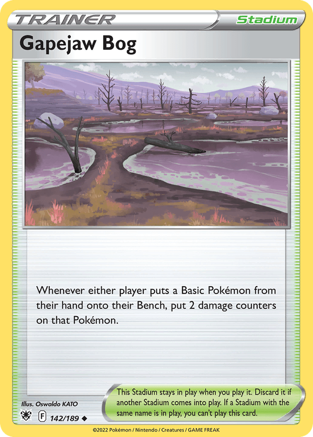 Carta Gapejaw Bog 142/189 do set Astral Radiance — Pokémon TCG | Bynx