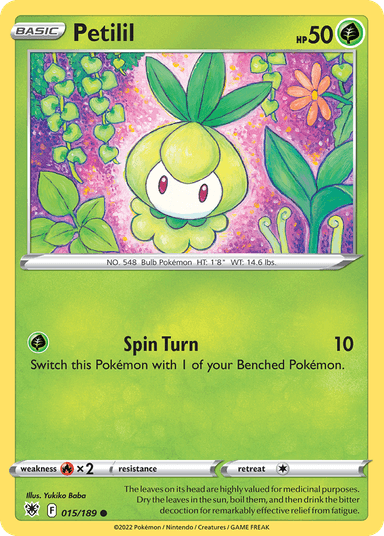 Carta Petilil 15/189 do set Astral Radiance — Pokémon TCG | Bynx