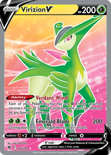 Carta Virizion V 164/189 do set Astral Radiance — Pokémon TCG | Bynx