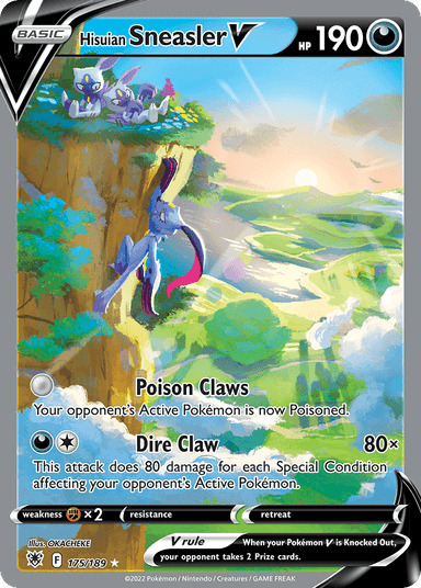 Carta Hisuian Sneasler V 175/189 do set Astral Radiance — Pokémon TCG | Bynx