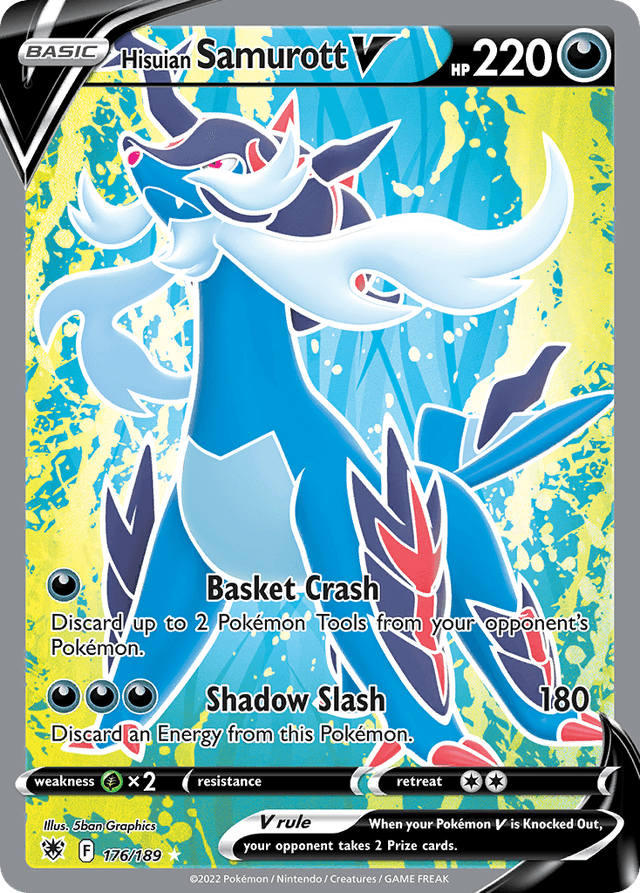 Carta Hisuian Samurott V 176/189 do set Astral Radiance — Pokémon TCG | Bynx