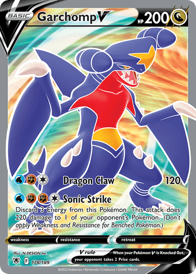 Carta Garchomp V 178/189 do set Astral Radiance — Pokémon TCG | Bynx