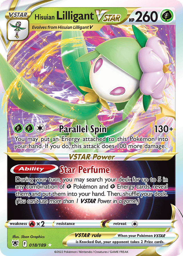 Carta Hisuian Lilligant VSTAR 18/189 do set Astral Radiance — Pokémon TCG | Bynx