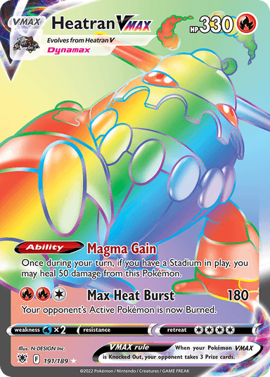 Carta Heatran VMAX 191/189 do set Astral Radiance — Pokémon TCG | Bynx