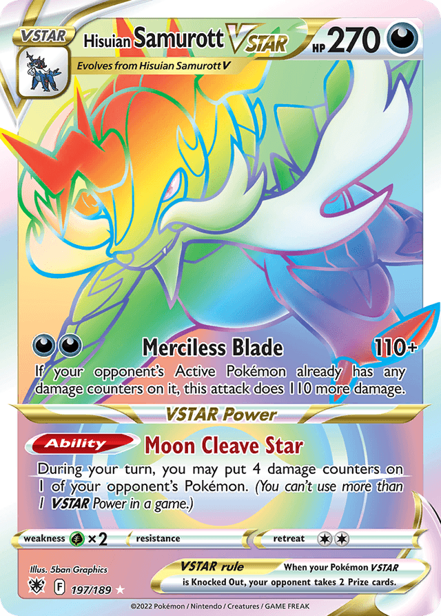 Carta Hisuian Samurott VSTAR 197/189 do set Astral Radiance — Pokémon TCG | Bynx