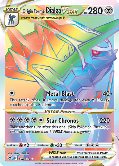 Carta Origin Forme Dialga VSTAR 198/189 do set Astral Radiance — Pokémon TCG | Bynx