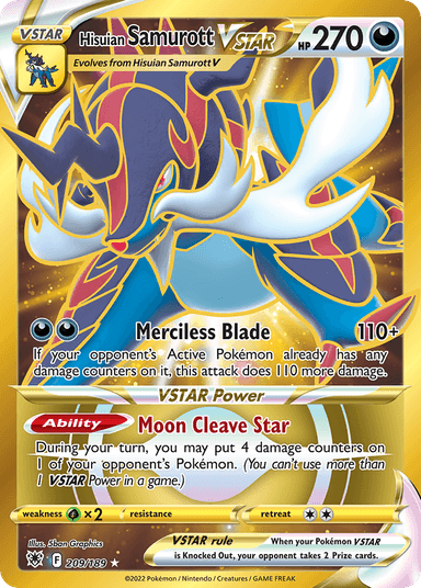 Carta Hisuian Samurott VSTAR 209/189 do set Astral Radiance — Pokémon TCG | Bynx