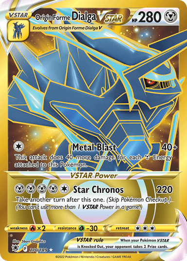 Carta Origin Forme Dialga VSTAR 210/189 do set Astral Radiance — Pokémon TCG | Bynx