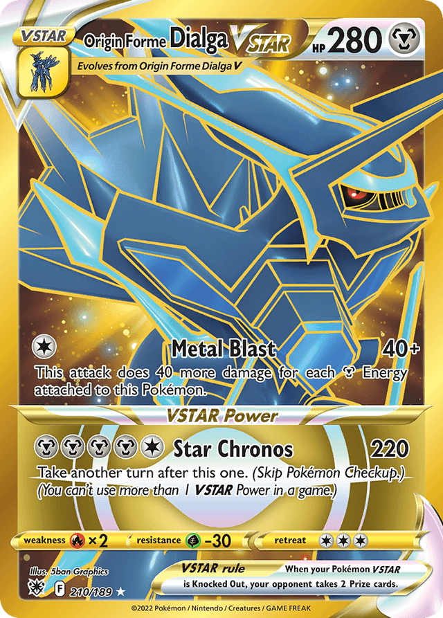 Carta Origin Forme Dialga VSTAR 210/189 do set Astral Radiance — Pokémon TCG | Bynx