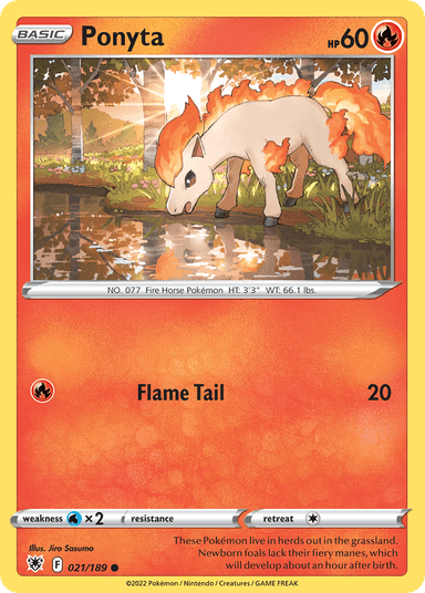 Carta Ponyta 21/189 do set Astral Radiance — Pokémon TCG | Bynx