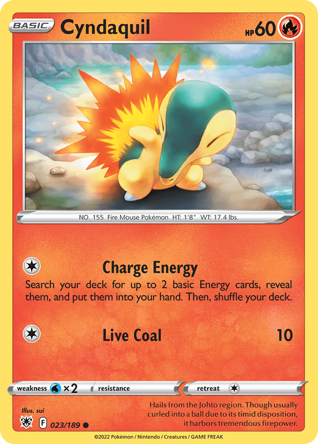 Carta Cyndaquil 23/189 do set Astral Radiance — Pokémon TCG | Bynx
