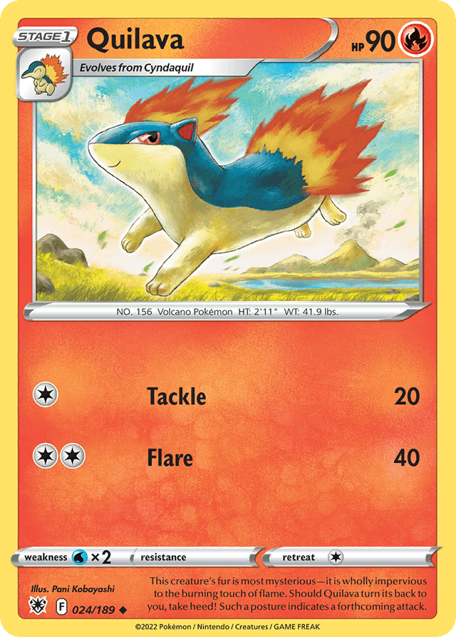 Carta Quilava 24/189 do set Astral Radiance — Pokémon TCG | Bynx