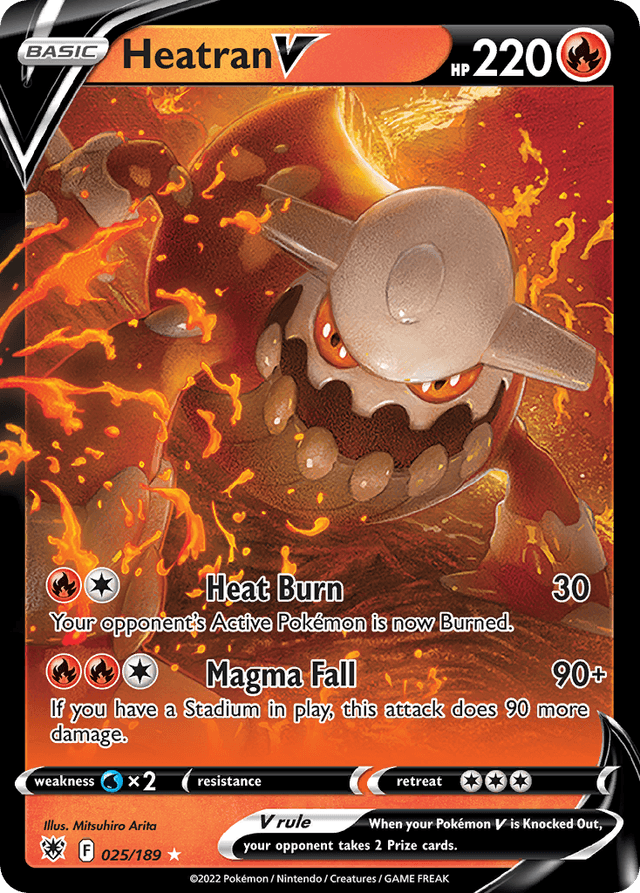 Carta Heatran V 25/189 do set Astral Radiance — Pokémon TCG | Bynx