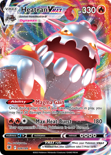 Carta Heatran VMAX 26/189 do set Astral Radiance — Pokémon TCG | Bynx