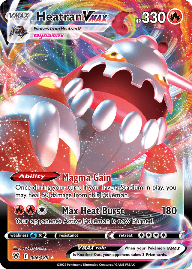 Carta Heatran VMAX 26/189 do set Astral Radiance — Pokémon TCG | Bynx