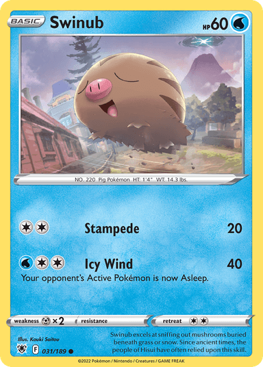 Carta Swinub 31/189 do set Astral Radiance — Pokémon TCG | Bynx