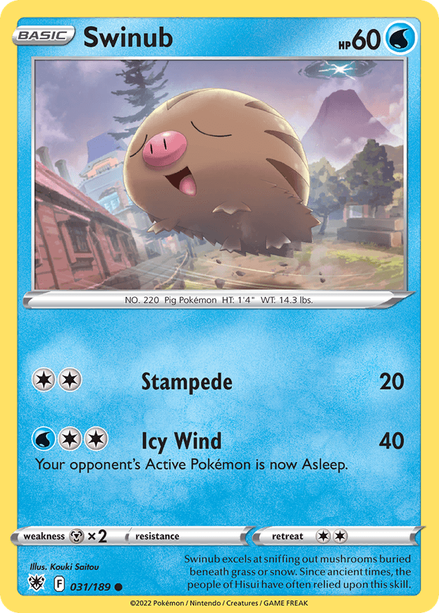 Carta Swinub 31/189 do set Astral Radiance — Pokémon TCG | Bynx