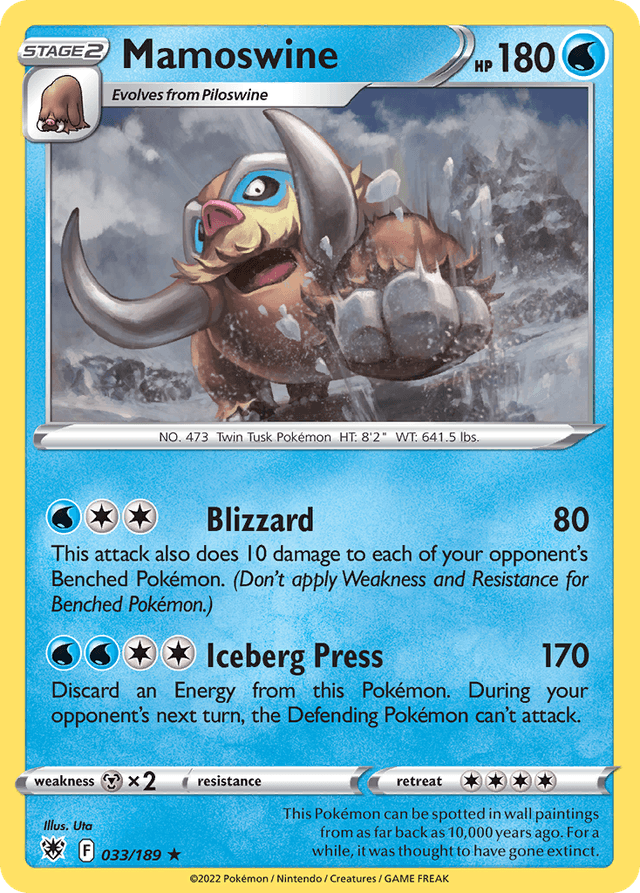 Carta Mamoswine 33/189 do set Astral Radiance — Pokémon TCG | Bynx