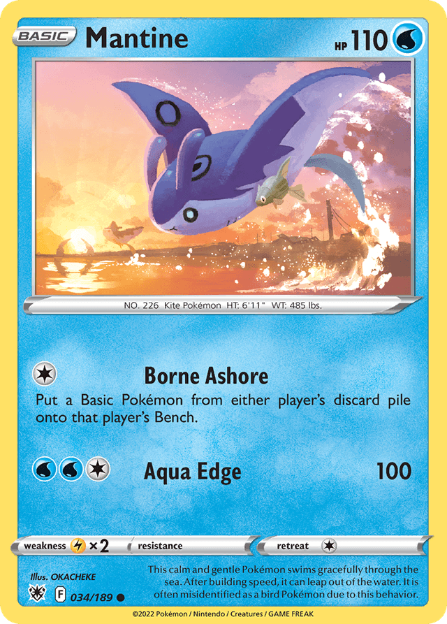 Carta Mantine 34/189 do set Astral Radiance — Pokémon TCG | Bynx