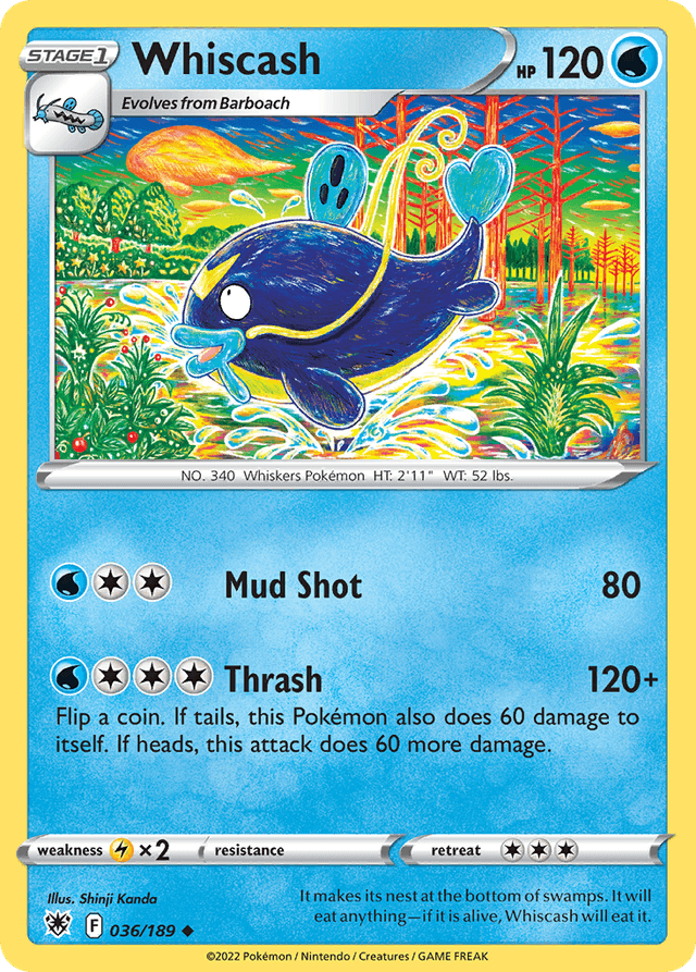 Carta Whiscash 36/189 do set Astral Radiance — Pokémon TCG | Bynx