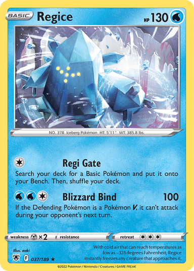 Carta Regice 37/189 do set Astral Radiance — Pokémon TCG | Bynx