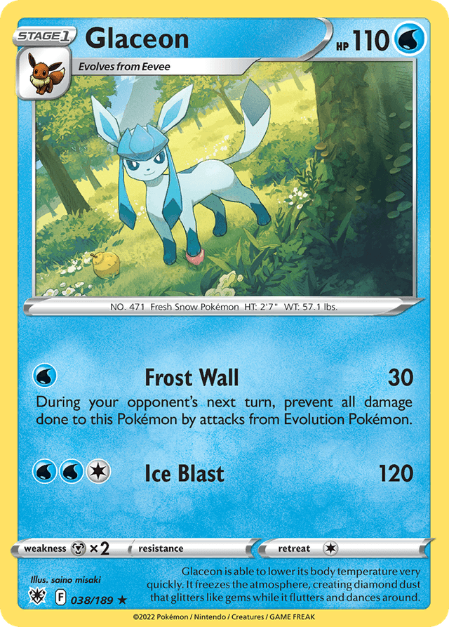 Carta Glaceon 38/189 do set Astral Radiance — Pokémon TCG | Bynx