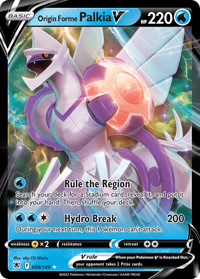 Carta Origin Forme Palkia V 39/189 do set Astral Radiance — Pokémon TCG | Bynx