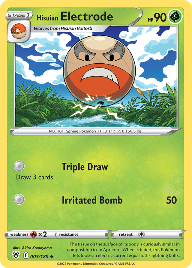 Carta Hisuian Electrode 3/189 do set Astral Radiance — Pokémon TCG | Bynx